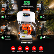 Load image into Gallery viewer, Invatech Italia 870 - Mosquito Fogger, Backpack Mist Duster Blower 51.7cc Engine 16L