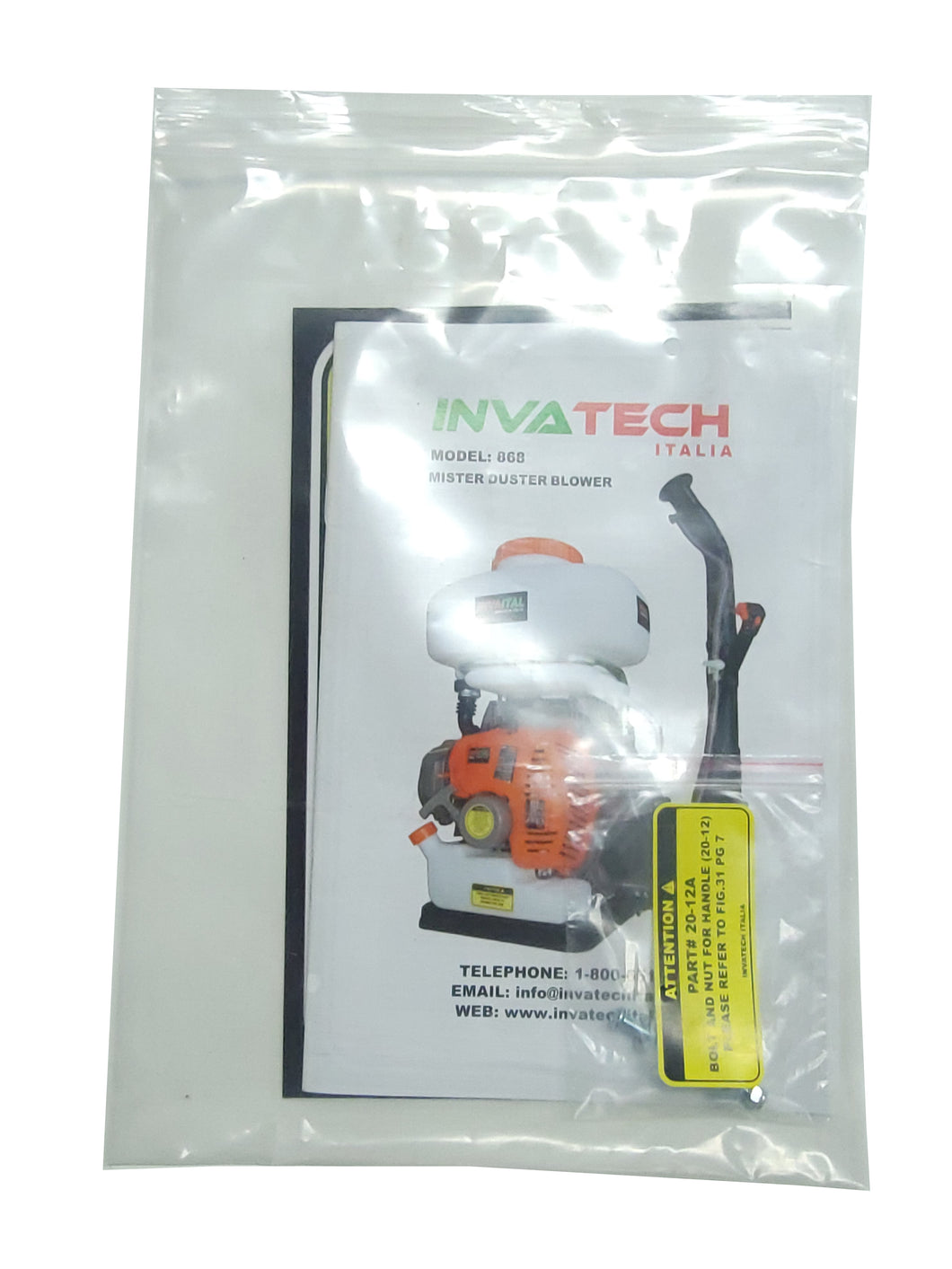 Replacement Manual for Invatech Italia Model 868